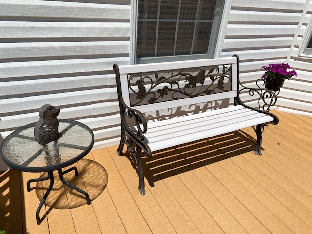 Deck Bench Flowers Table