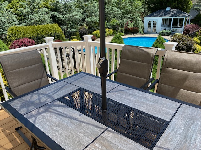 Deck Table Umbrella Chairs