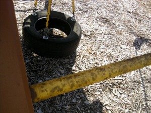 Yellow Rubberized Covering Damaged Yellow Rubberized Covering Damaged