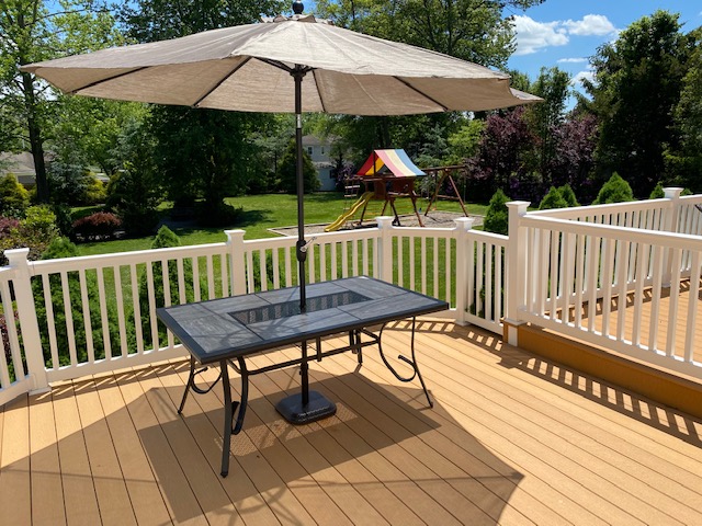 Deck Table Umbrella Redwood Play Set