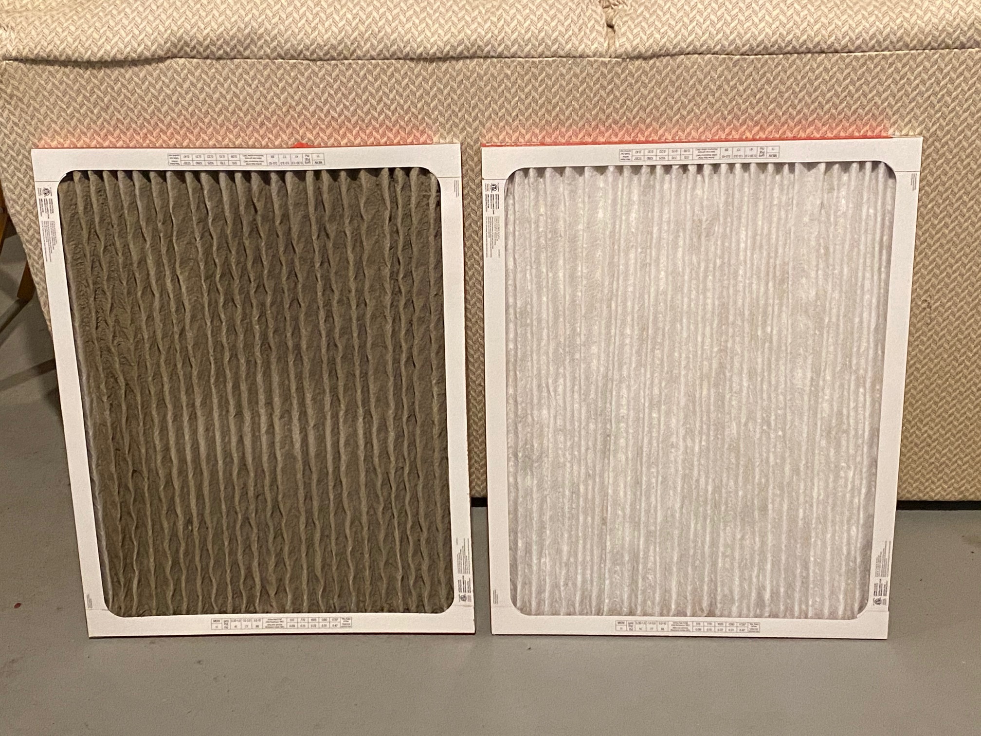 HVAC Air Filter Replacement Filthy Dirty