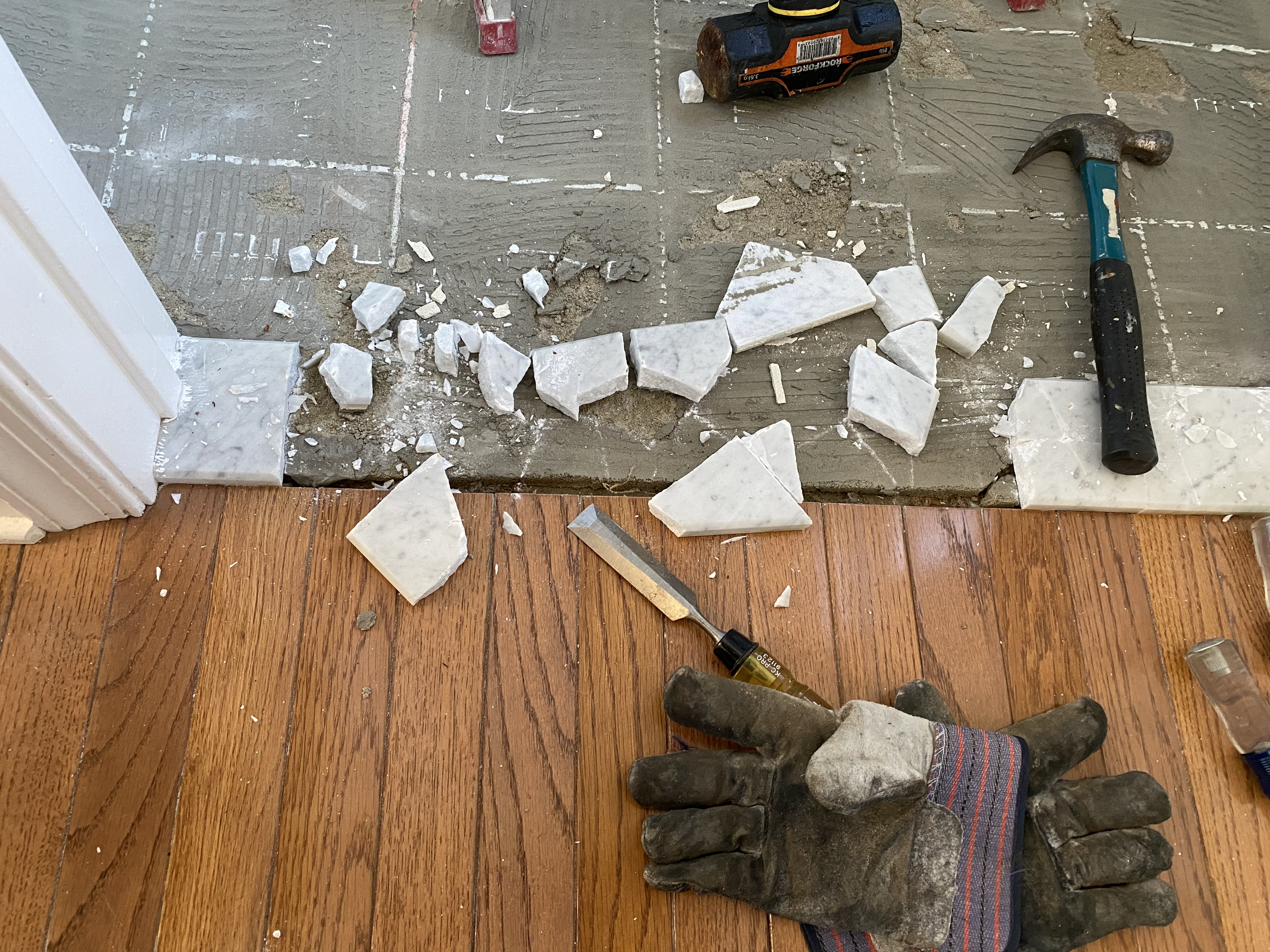 Powder Room Threshold Removal