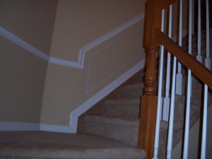 Stairway Chair Rail & Base Molding Installation