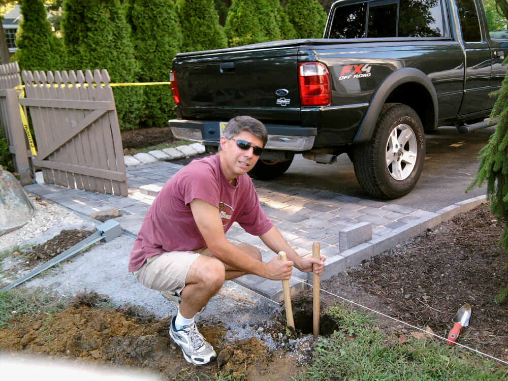 Digging the Fence Post Holes