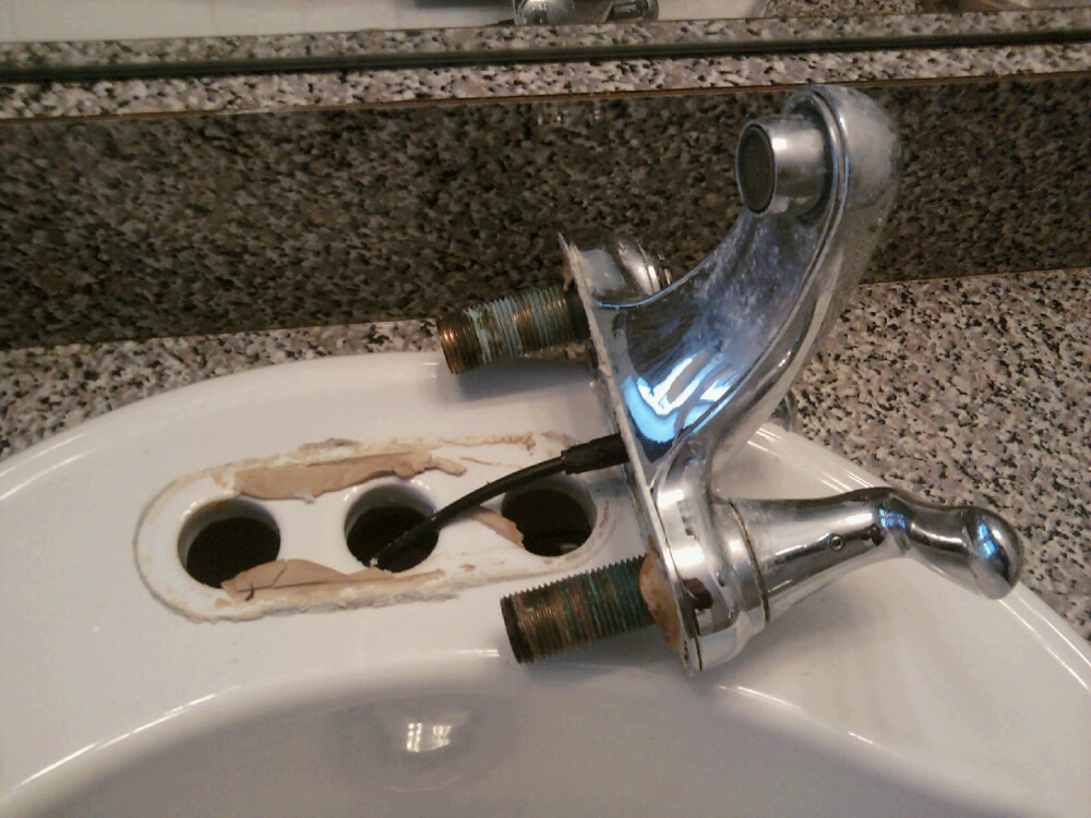 Removing the Broken Bathroom Faucet