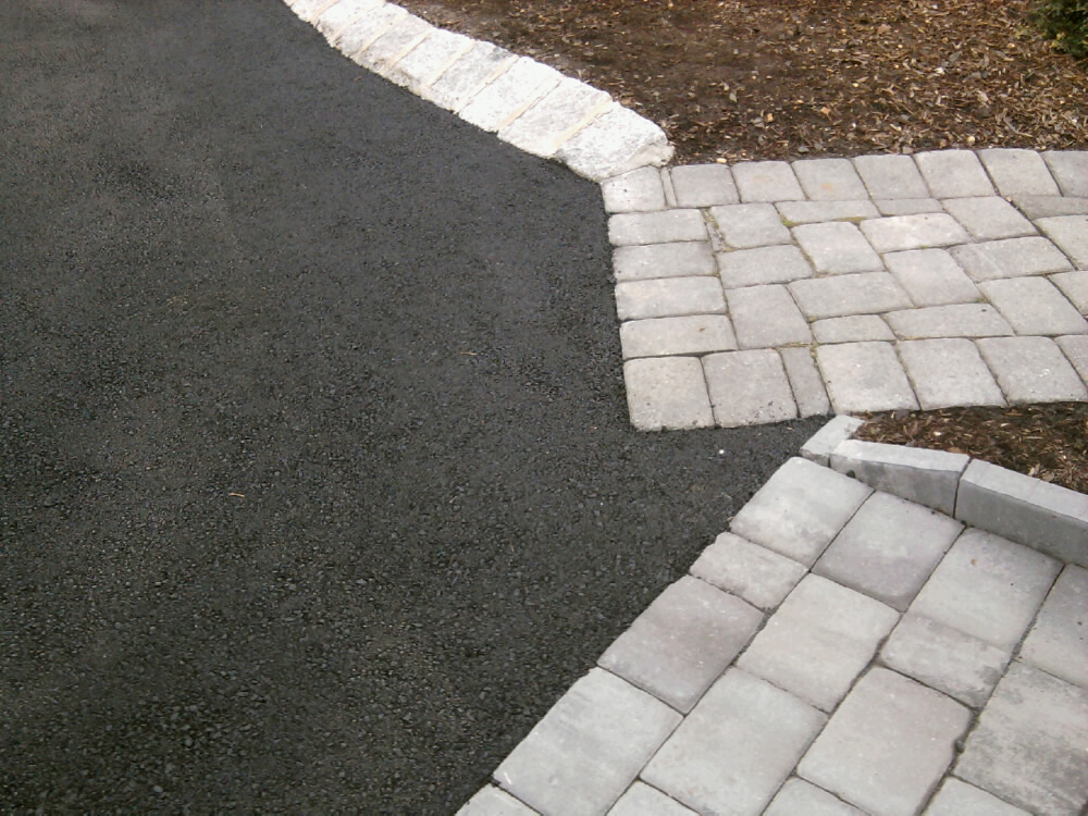 Asphalt by Pavers and Belgian Block