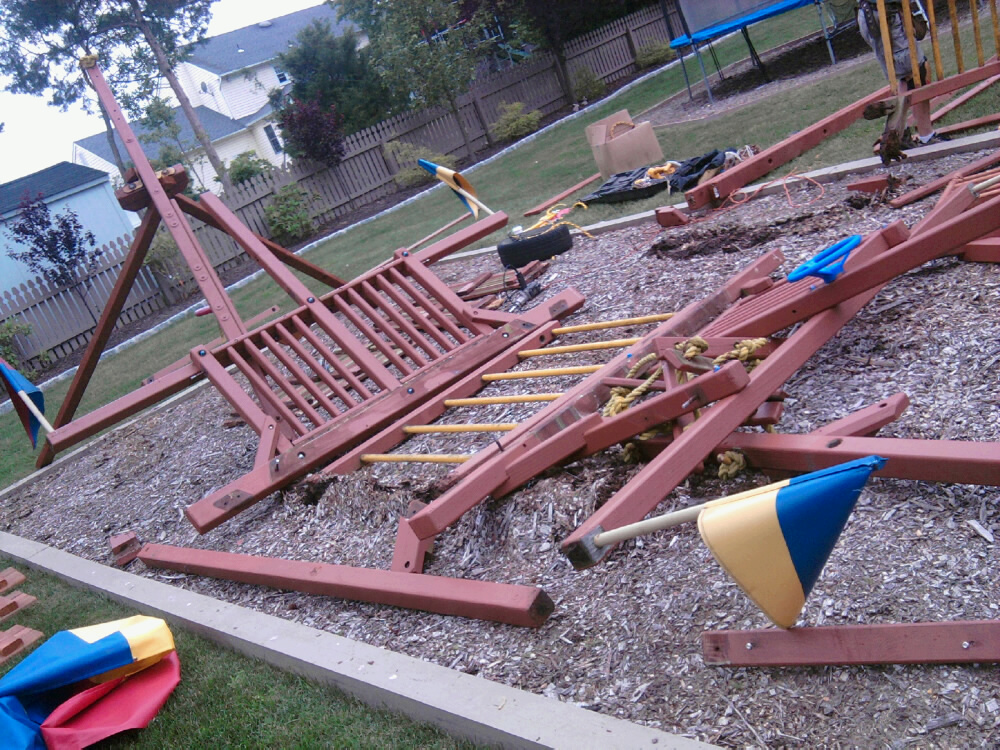 Breaking Down the Redwood Swing Set