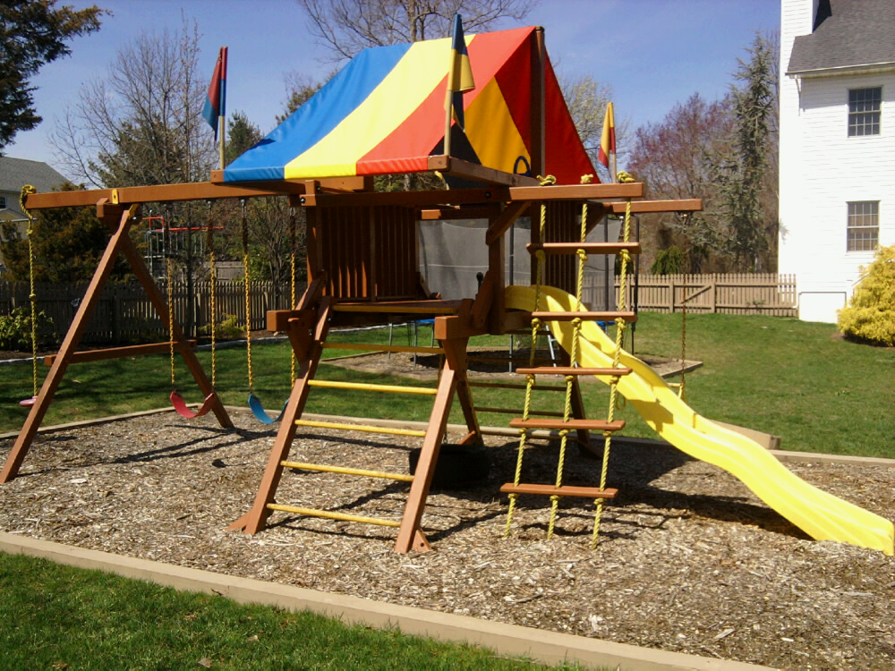 Pre-Restoration Redwood Swing Set