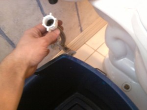 Removing the Bathroom Toilet Water Line