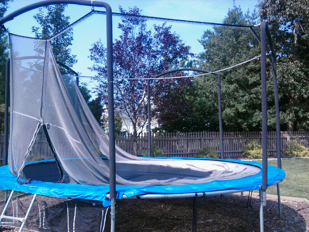 Repairing a Backyard Trampoline