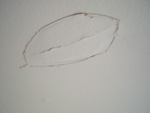 Damaged Gypsum Board Ceiling Repair