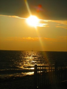 Sunrise over Beach in Monmouth Beach, NJ