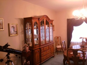 Dining Room Before Wall Frames and Wall Paper