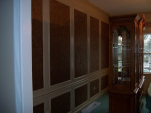 Dining Room Wall Frames with Wallpaper