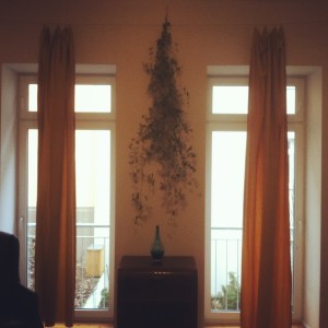 Custom Curtains with Vine Accents