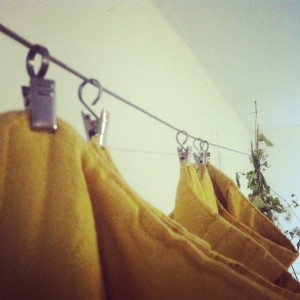 Hanging Custom Curtains with Alligator Clips