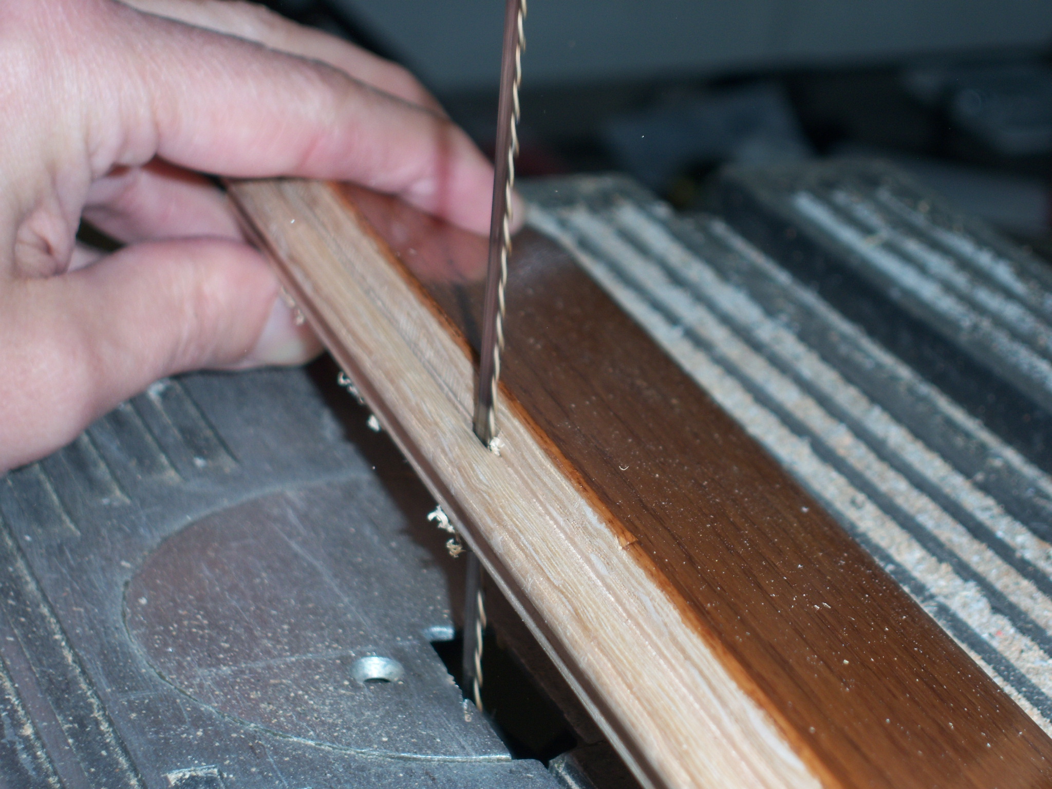 Using a Band Saw to Remove the Hardwood Tongue