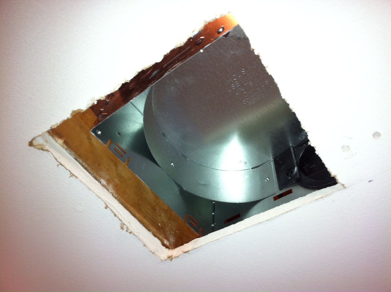 Bathroom Ventilation Fan Housing Installation 1