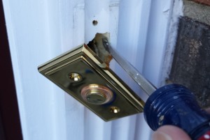 Reshaping Door Casing for Doorbell Wiring