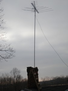 Radio Mast with Antenna