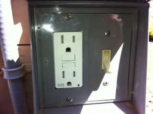 Exterior Pool Switch and GFCI GFI Outlet