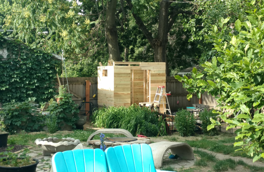 Backyard Playhouse Framing Construction