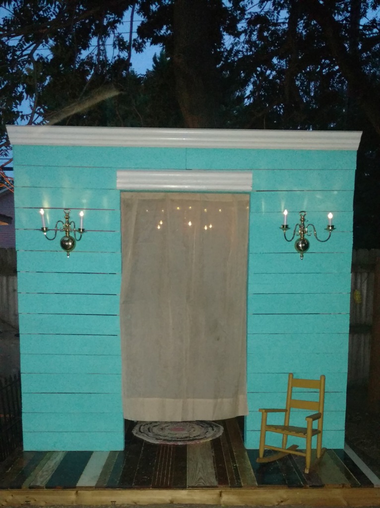 Outdoor Playhouse with Remote Controlled Lighting