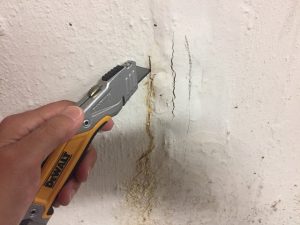 Basement Water Leak Wall Surface Preparation