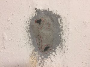 Hydraulic Cement Basement Leak Mark Ups