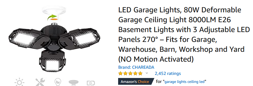 Amazon LED Garage Basement Lighting
