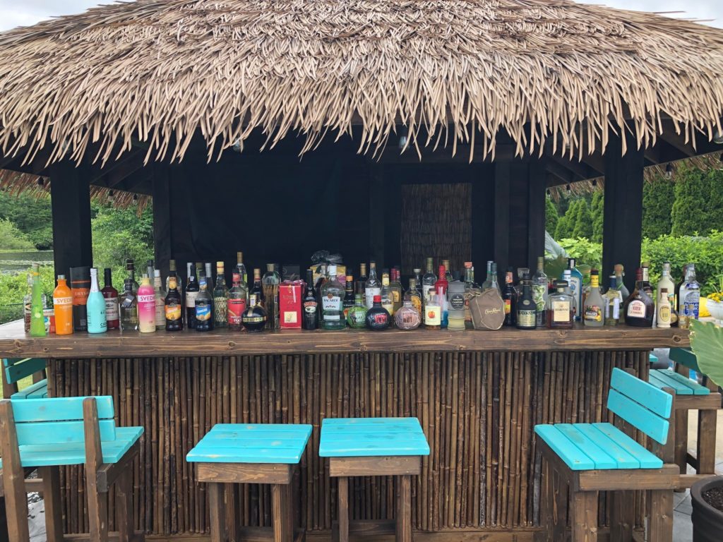 Tiki Hut Bar Backyard Outdoor Decor