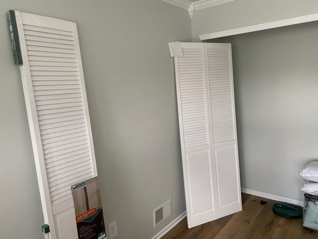 DIY Louvered Doors Bedroom Decor