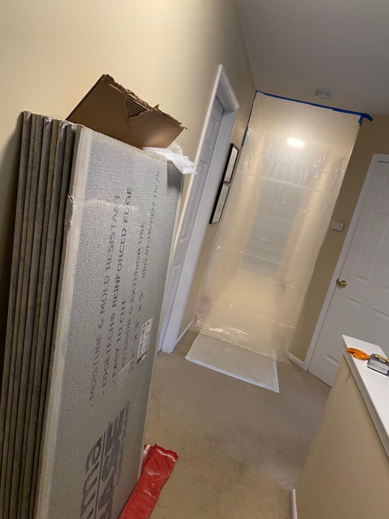 Cement Board Bath Subfloor Rehab