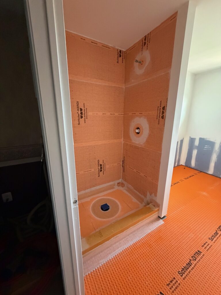 Schluter Ditra Kirdi Bathroom Rehab Sub-Floor Shower