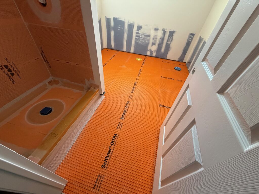 Schluter Ditra Sub-Floor Bathroom Tile Install